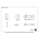 Black 2½" Tubular Mortice Latch | From The Anvil-Latches-Yester Home