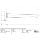 Black 22" Arrow Head T Hinge (pair) | From The Anvil - T Hinges - From The Anvil - Yester Home
