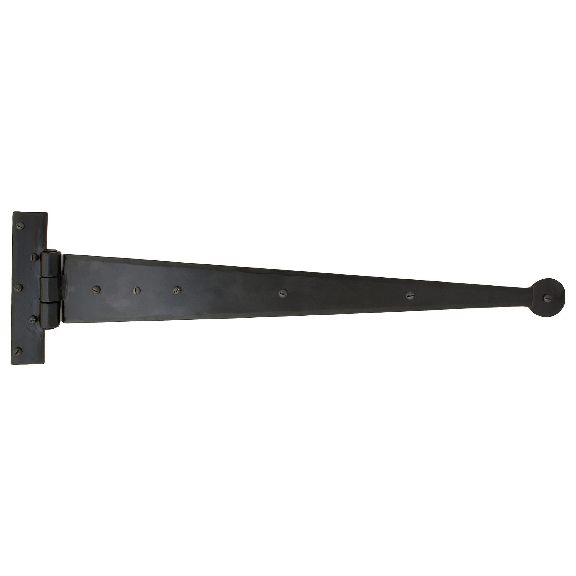 Black 22" Penny End T Hinge (pair) | From The Anvil - T Hinges - From The Anvil - Yester Home