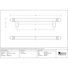 Black 220mm Bar Pull Handle | From The Anvil - Pull Handles - From The Anvil - Yester Home