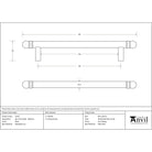 Black 220mm Bar Pull Handle | From The Anvil-Pull Handles-Yester Home