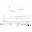 Black 24" Band & Spike Hinge (Pair) | From The Anvil - Hook & Band Hinges - From The Anvil - Yester Home