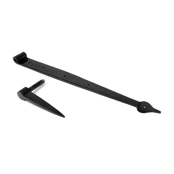 Black 24" Band & Spike Hinge (Pair) | From The Anvil-Hook & Band Hinges-Yester Home