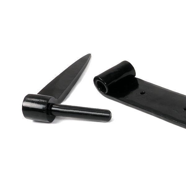 Black 24" Band & Spike Hinge (Pair) | From The Anvil-Hook & Band Hinges-Yester Home