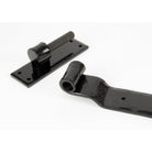 Black 24" Hook & Band Hinge - Cranked (pair) | From The Anvil-Hook & Band Hinges-Yester Home