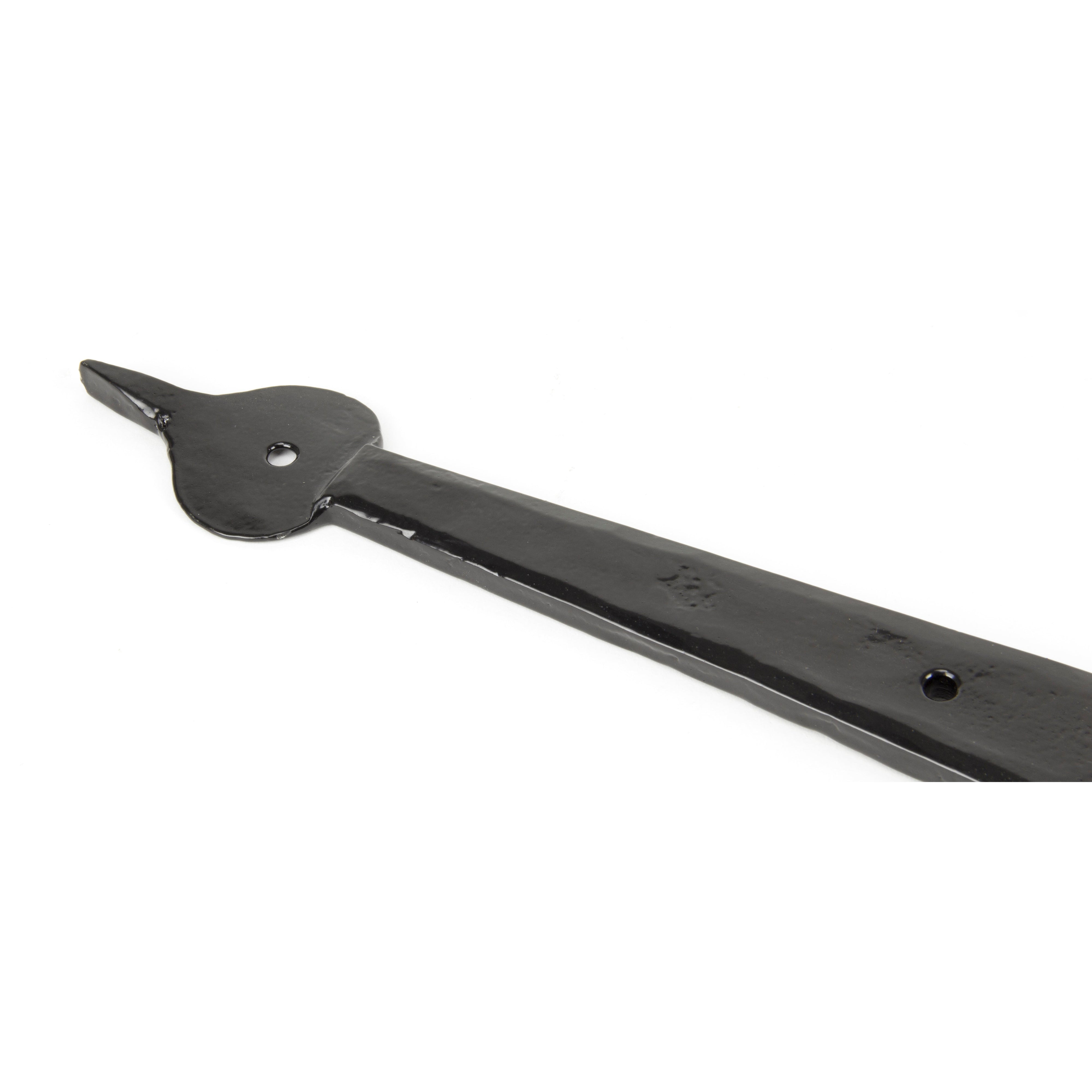 Black 24" Hook & Band Hinge - Cranked (pair) | From The Anvil-Hook & Band Hinges-Yester Home