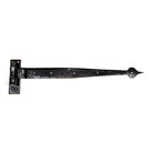 Black 24" Hook & Band Hinge - Cranked (pair) | From The Anvil-Hook & Band Hinges-Yester Home