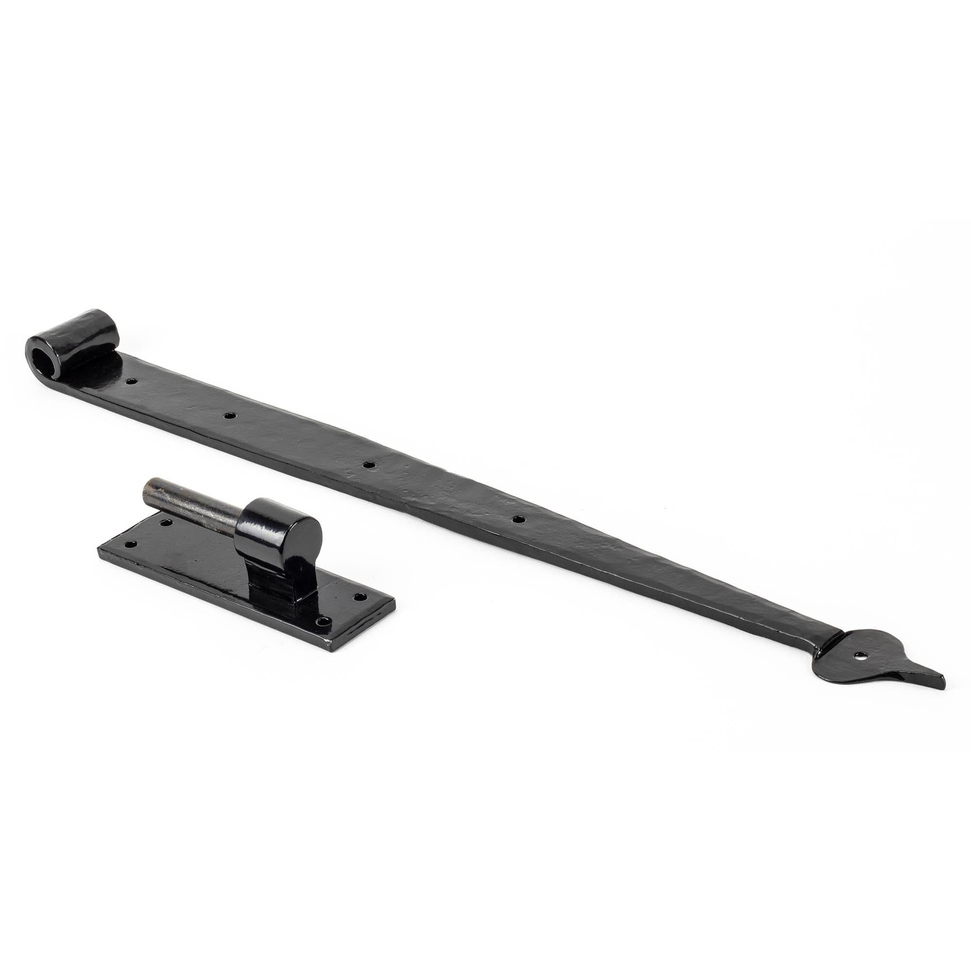 Black 24" Hook & Band Hinge (pair) | From The Anvil - Hook & Band Hinges - From The Anvil - Yester Home