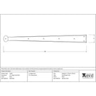 Black 24" Penny End Hinge Front (pair) | From The Anvil - Hinge Fronts - From The Anvil - Yester Home