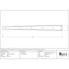 Black 24" Penny End Hinge Front (pair) | From The Anvil-Hinge Fronts-Yester Home