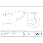 Black 2.5" Handrail Bracket | From The Anvil - Handrail Brackets - From The Anvil - Yester Home