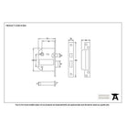Black 3" 5 Lever BS Sash Lock | From The Anvil-Sash Locks-Yester Home