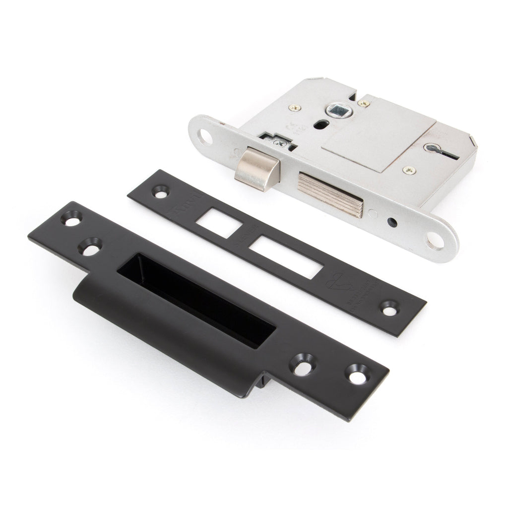Black 3" 5 Lever BS Sash Lock KA | From The Anvil