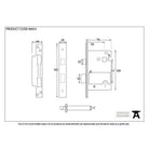 Black 3" 5 Lever Heavy Duty BS Sash Lock | From The Anvil-Sash Locks-Yester Home