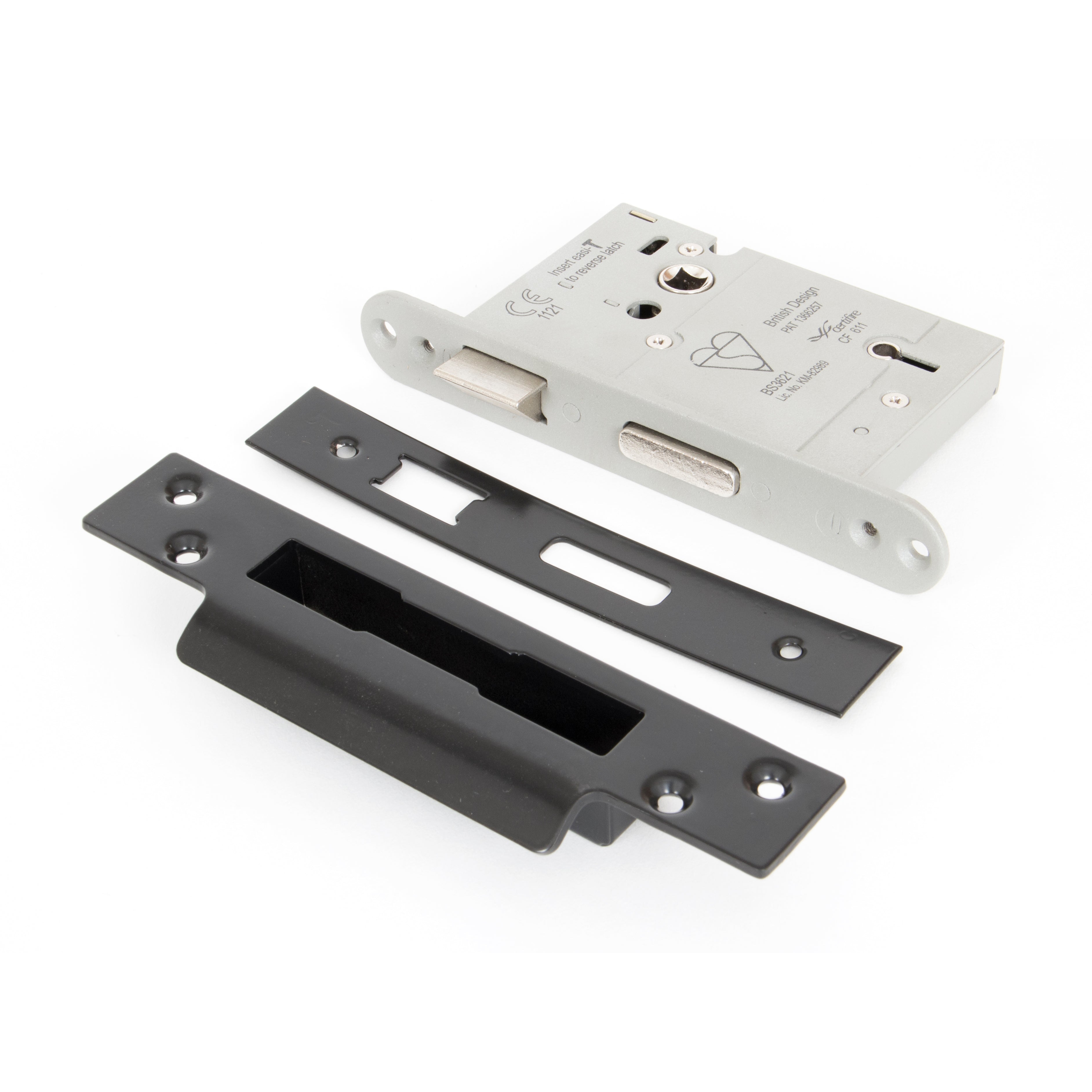 Black 3" 5 Lever Heavy Duty BS Sash Lock | From The Anvil-Sash Locks-Yester Home