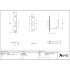 Black 3" BS 5 Lever Deadlock KA | From The Anvil - Deadlocks & Deadbolts - From The Anvil - Yester Home
