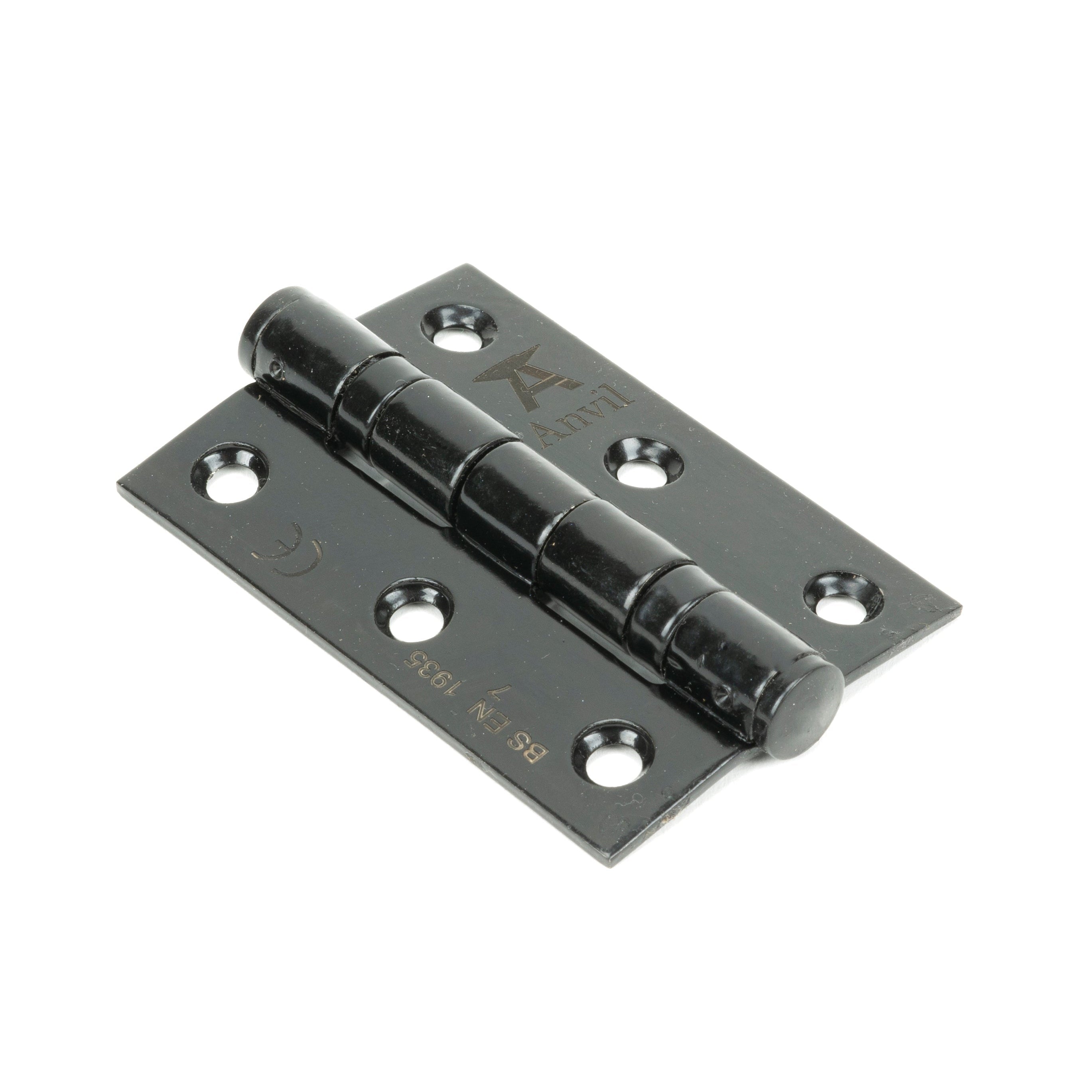 Black 3" Ball Bearing Butt Hinge (Pair) ss | From The Anvil-Butt Hinges-Yester Home