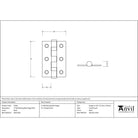 Black 3" Ball Bearing Butt Hinge (pair) | From The Anvil - Butt Hinges - From The Anvil - Yester Home
