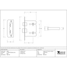 Black 3" Bathroom Mortice Lock | From The Anvil-Bathroom Locks-Yester Home