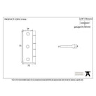 Black 3" Dummy Butt Hinge (Single) | From The Anvil-Butt Hinges-Yester Home