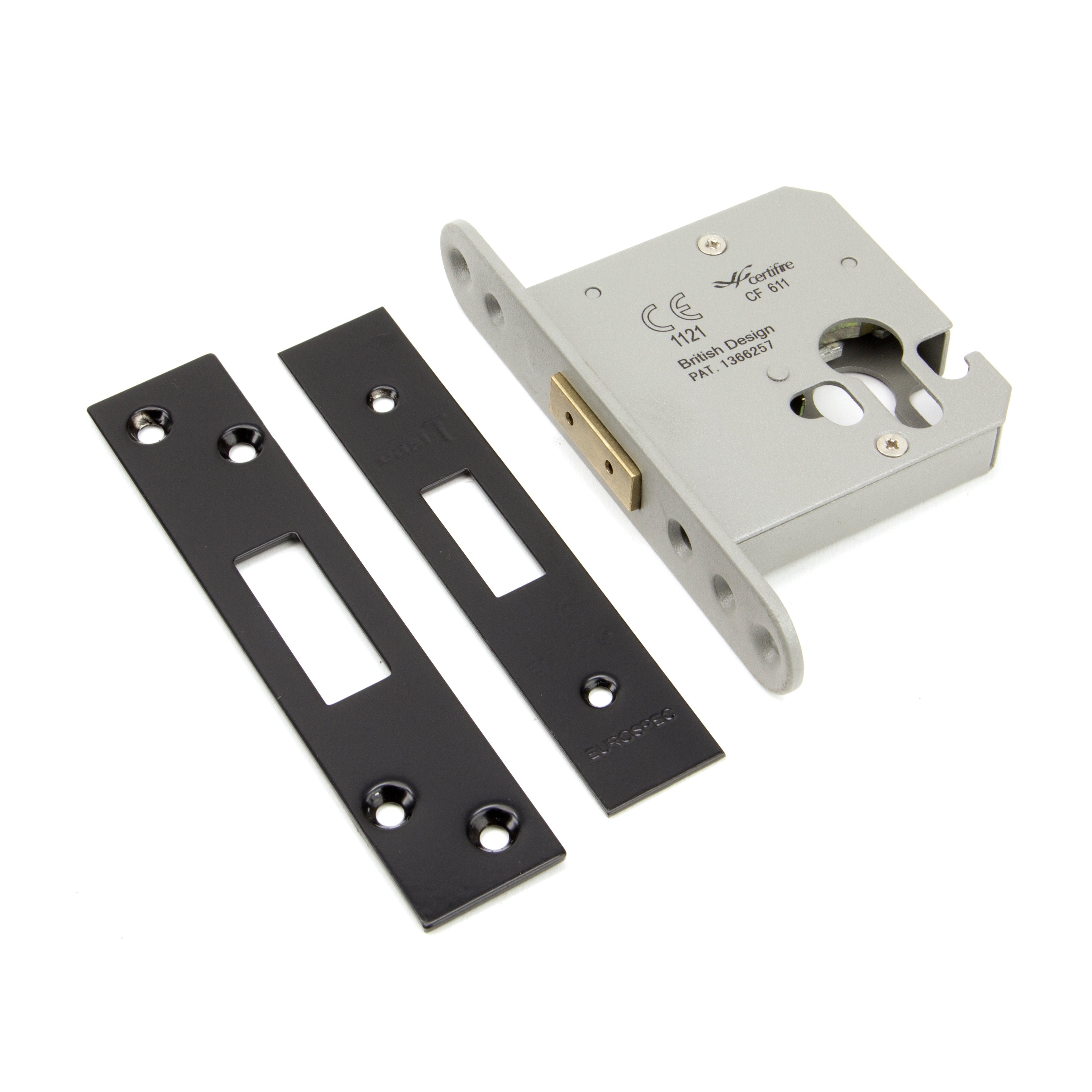 Black 3" Euro Profile Dead Lock | From The Anvil-Deadlocks & Deadbolts-Yester Home