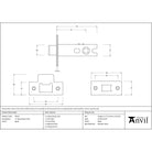 Black 3" Heavy Duty Latch | From The Anvil - Latches - From The Anvil - Yester Home