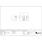 Black 30/30 6pin Euro Cylinder KA | From The Anvil - Euro Cylinders - From The Anvil - Yester Home