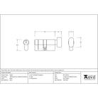 Black 30/30 6pin Euro Cylinder/Thumbturn | From The Anvil - Euro Cylinders - From The Anvil - Yester Home
