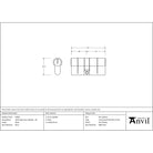 Black 30/35 6pin Euro Cylinder KA | From The Anvil - Euro Cylinders - From The Anvil - Yester Home