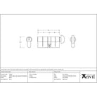 Black 30T/35 6pin Euro Cylinder/Thumbturn | From The Anvil - Euro Cylinders - From The Anvil - Yester Home