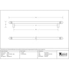 Black 344mm Bar Pull Handle | From The Anvil - Pull Handles - From The Anvil - Yester Home