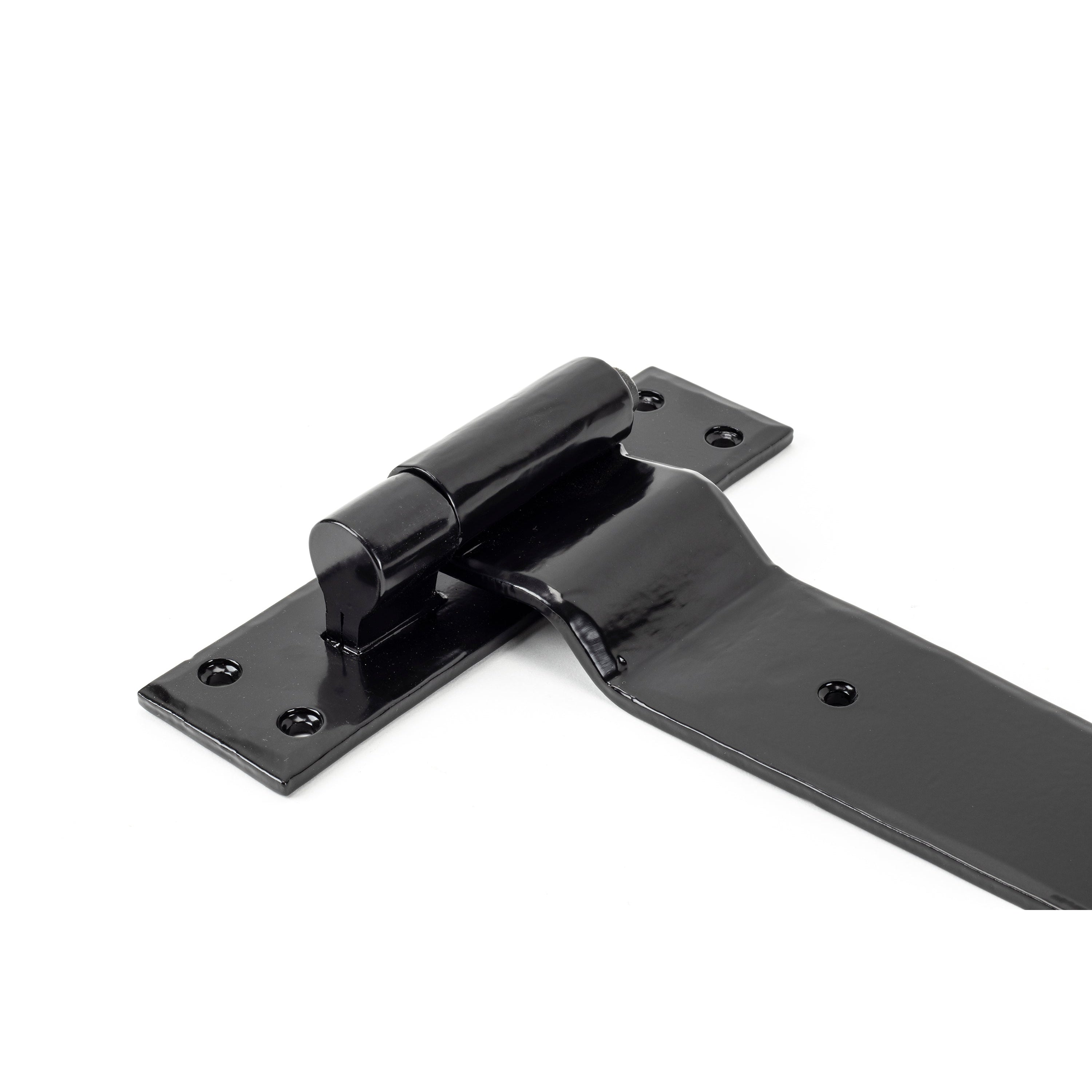 Black 35" Hook & Band Hinge - Cranked (pair) | From The Anvil-Hook & Band Hinges-Yester Home