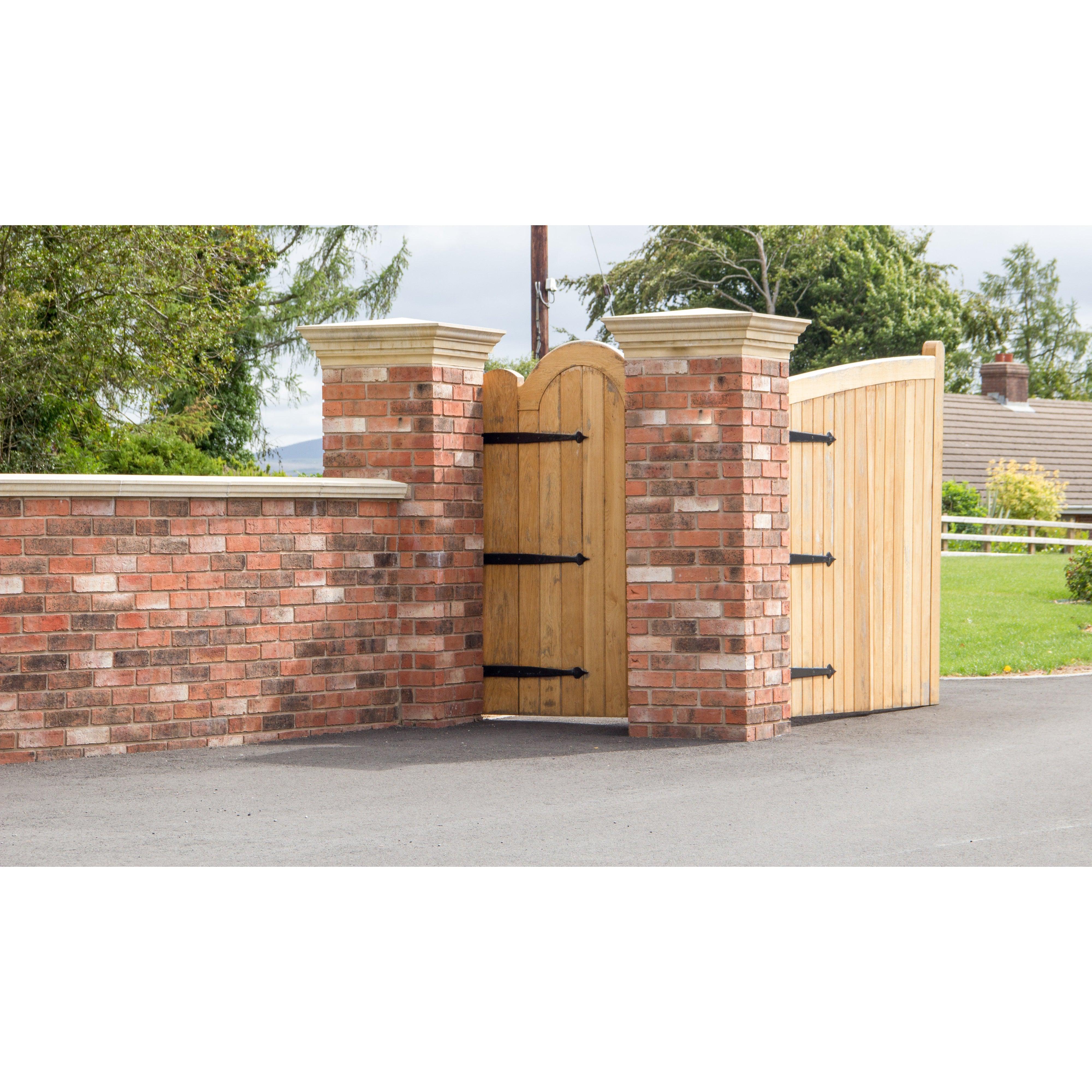Black 35" Hook & Band Hinge - Cranked (pair) | From The Anvil-Hook & Band Hinges-Yester Home