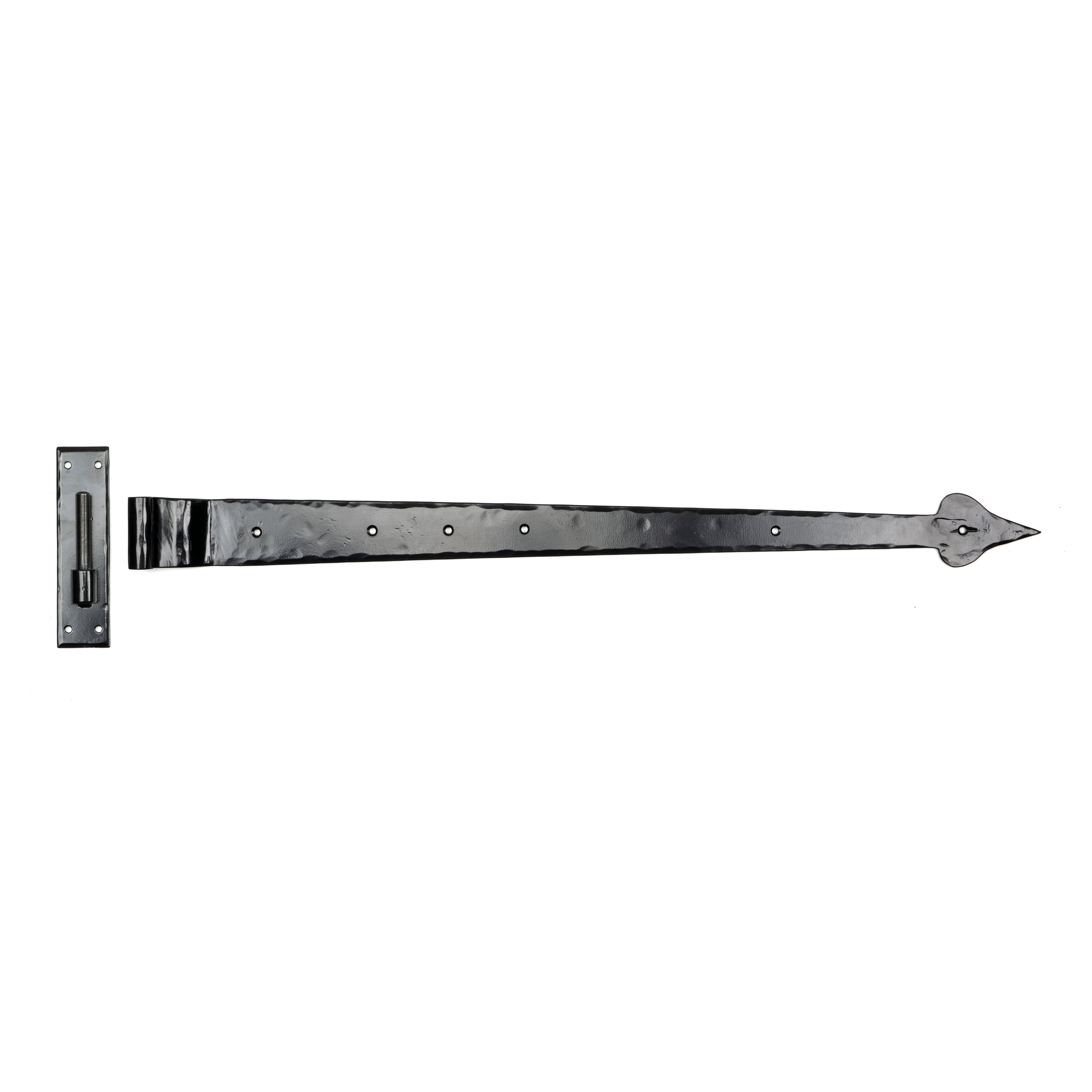 Black 35" Hook & Band Hinge - Cranked (pair) | From The Anvil-Hook & Band Hinges-Yester Home