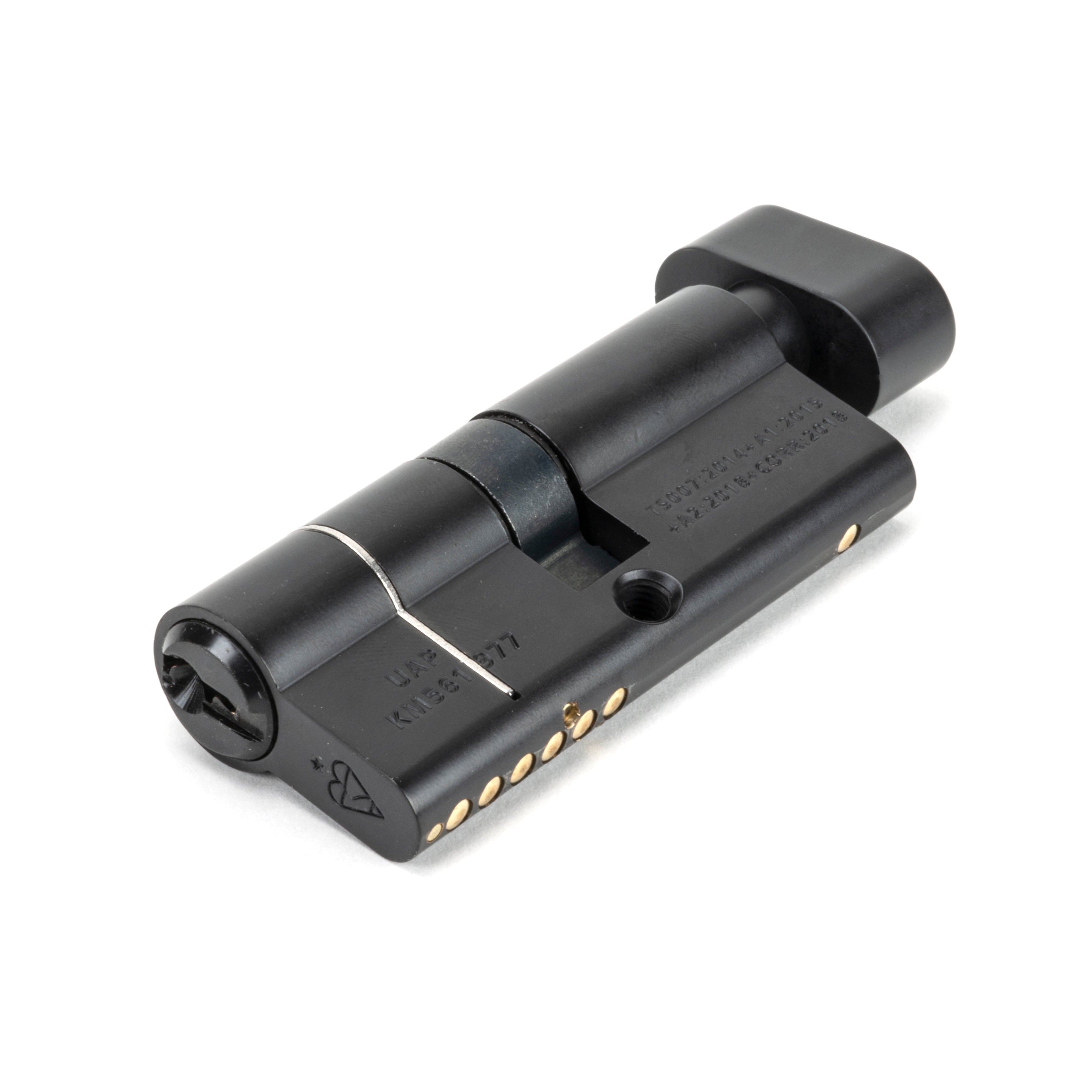 Black 35/35 6pin Euro Cylinder/Thumbturn KD | From The Anvil-Euro Cylinders-Yester Home