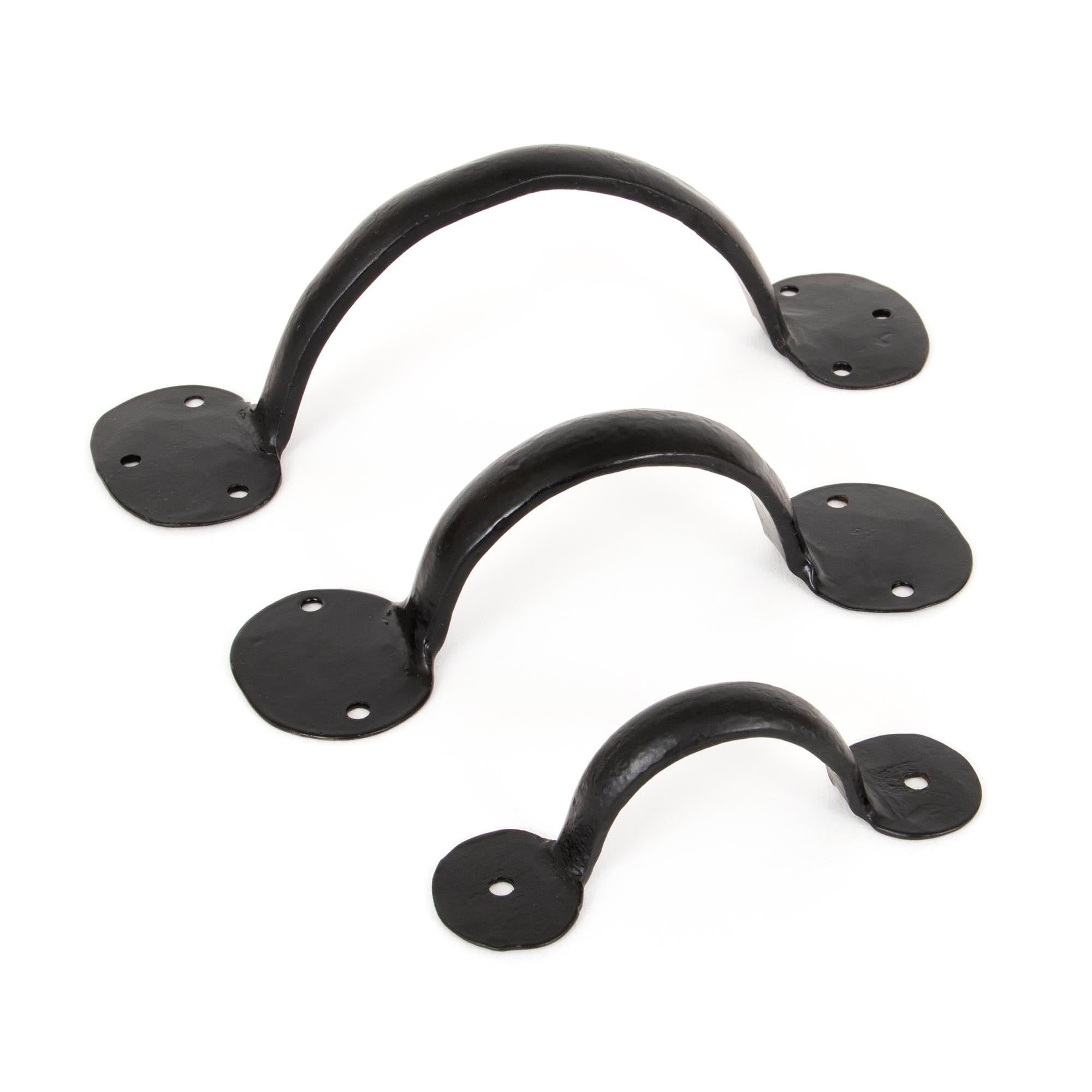 Black 4" Bean D Handle | From The Anvil - D Handles - From The Anvil - Yester Home