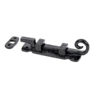 Black 4" Cranked Monkeytail Bolt | From The Anvil - Bolts - From The Anvil - Yester Home