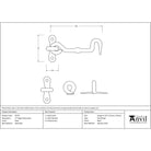 Black 4" Forged Cabin Hook | From The Anvil - Cabin Hooks - From The Anvil - Yester Home