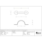 Black 4" Gothic D Handle | From The Anvil-D Handles-Yester Home