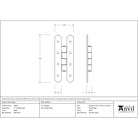 Black 4" H Hinge (pair) | From The Anvil-H & HL Hinges-Yester Home