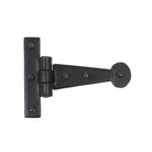 Black 4" Penny End T Hinge (pair) | From The Anvil - T Hinges - From The Anvil - Yester Home