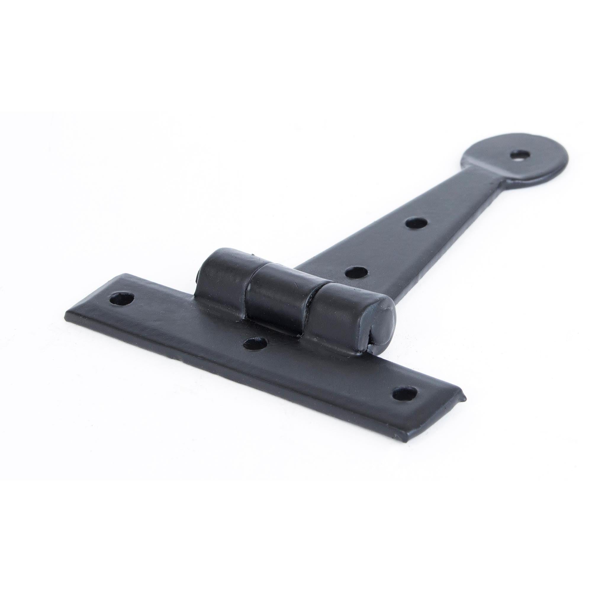 Black 4" Penny End T Hinge (pair) | From The Anvil - T Hinges - From The Anvil - Yester Home