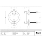 Black 4" Ring Door Knocker | From The Anvil - Bolt-Through Door Knockers - From The Anvil - Yester Home