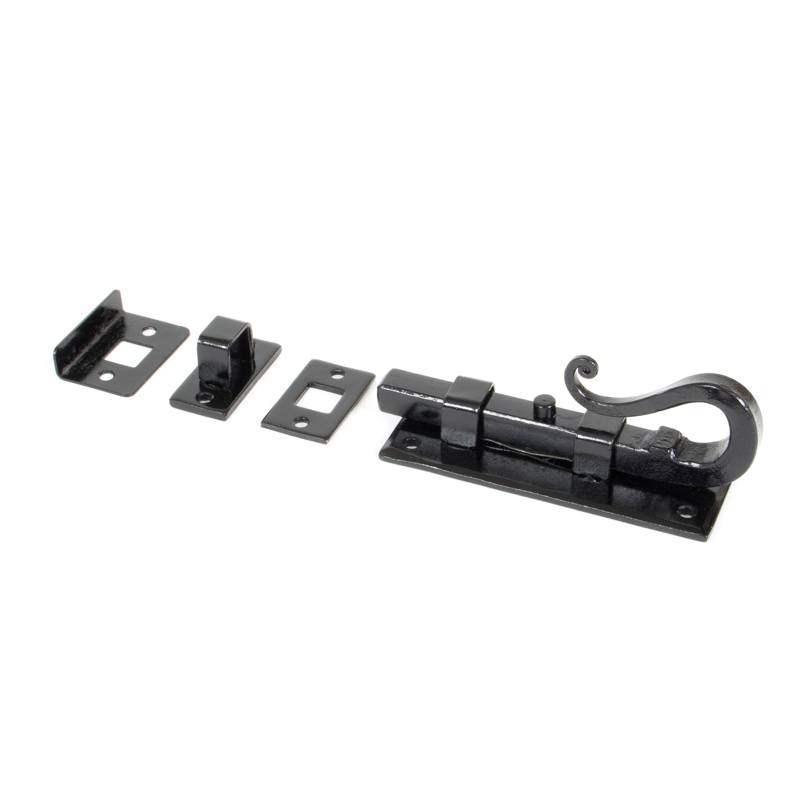 Black 4" Shepherd's Crook Universal Bolt | From The Anvil-Bolts-Yester Home
