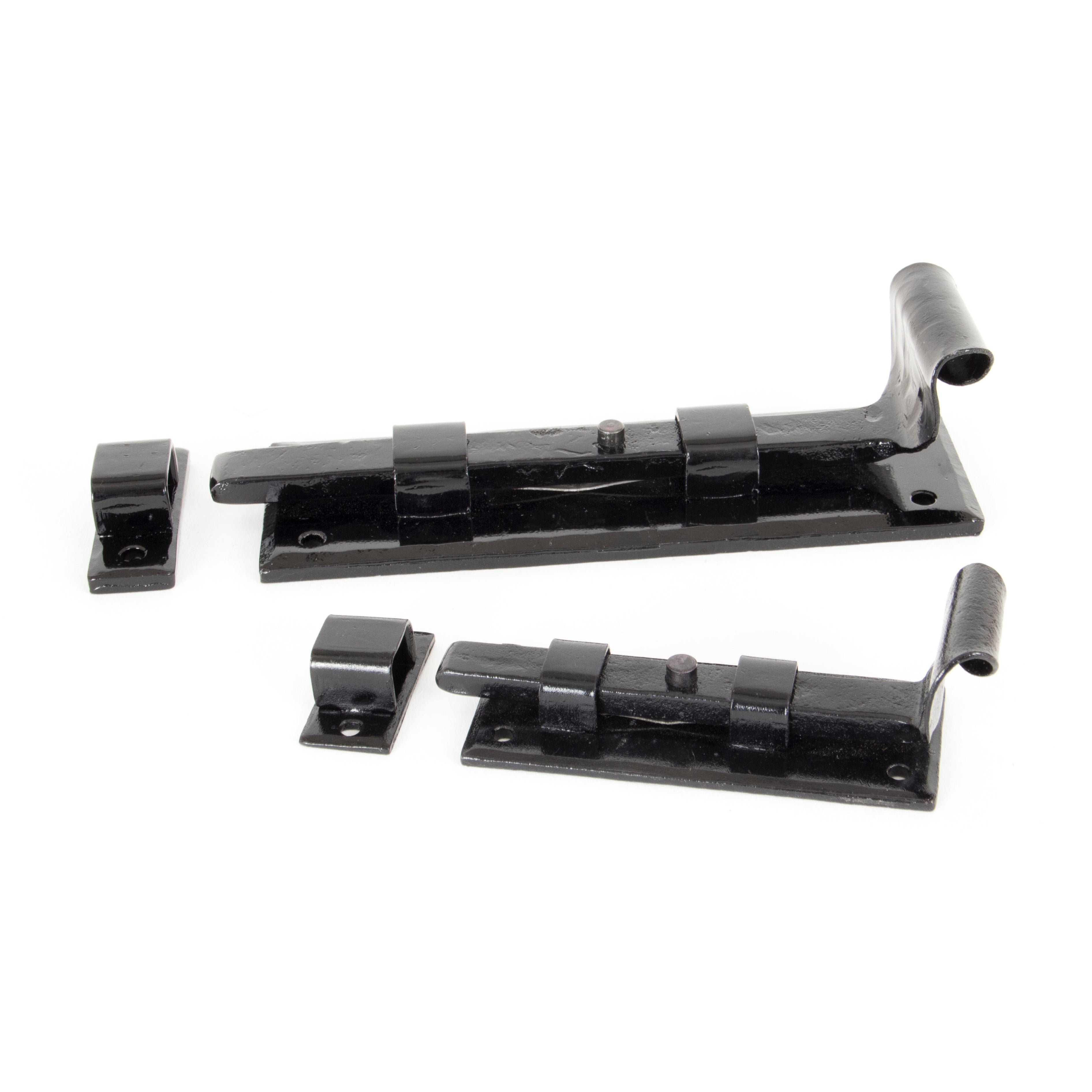Black 4" Straight Door Bolt | From The Anvil-Bolts-Yester Home