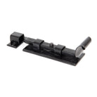 Black 4" Straight Door Bolt | From The Anvil - Bolts - From The Anvil - Yester Home