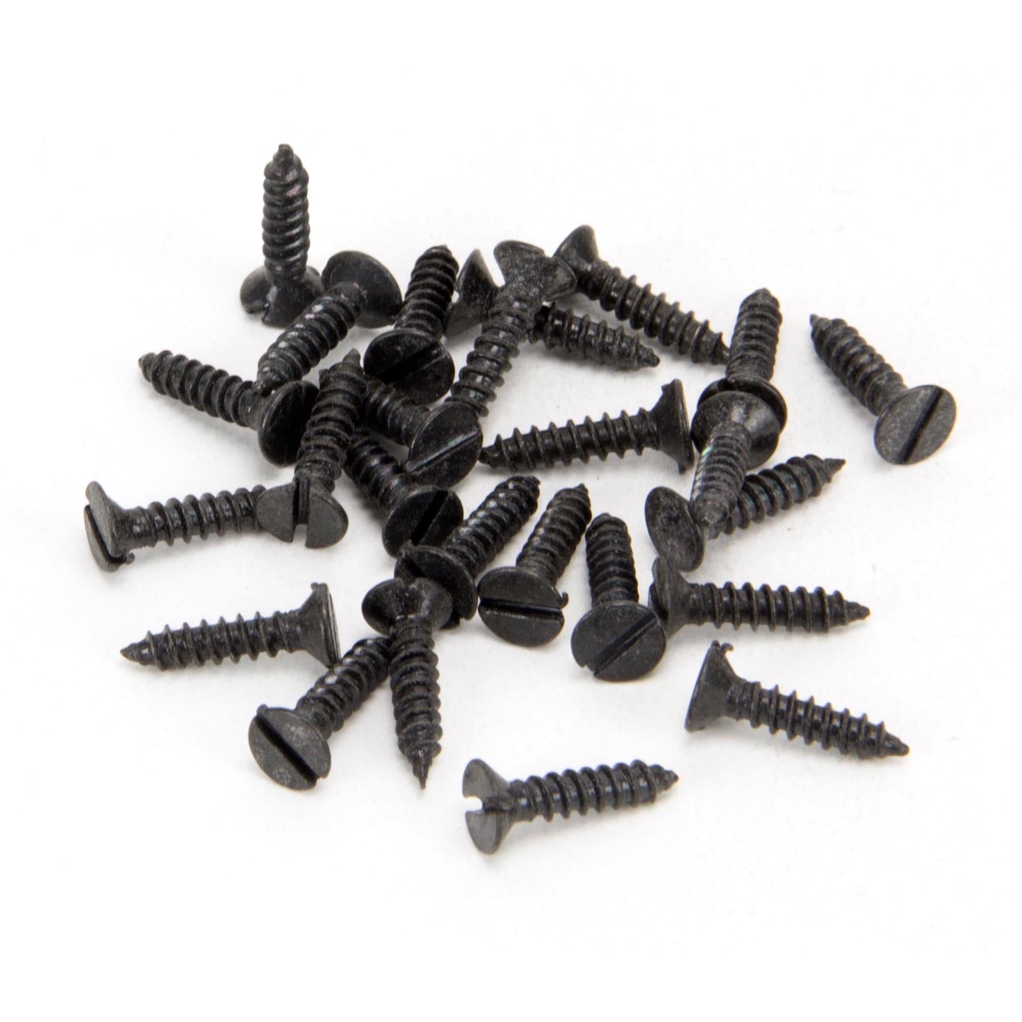 Black 4 x 1/2" Countersunk Screws (25) | From The Anvil - Screws & Bolts - From The Anvil - Yester Home