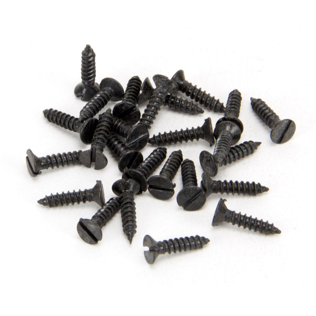 Black 4 x 1/2" Countersunk Screws (25) | From The Anvil