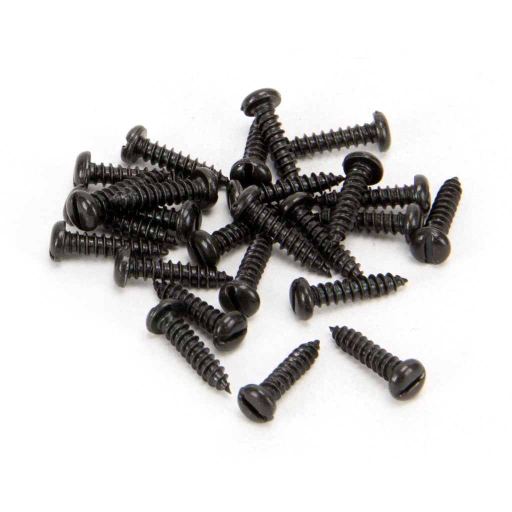 Black 4 x 1/2" Round Head Screws (25) | From The Anvil