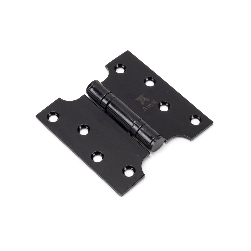 Black 4" x 2" x 4" Parliament Hinge (pair) ss | From The Anvil